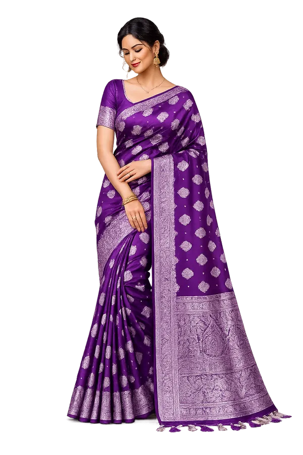 Purple_Floral_Print_Pushpa_Saree