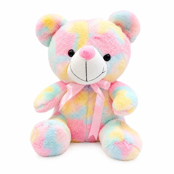 Multicolor_Plush_Fabric_Teddy_Bear_For_Kids