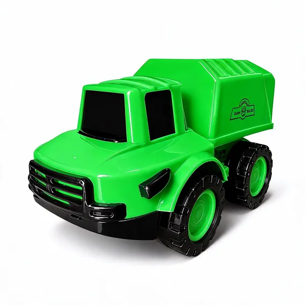 Green_And_Black_Virgin_Plastic_Friction_Powered_Dump_Truck_Toy_For_Kids
