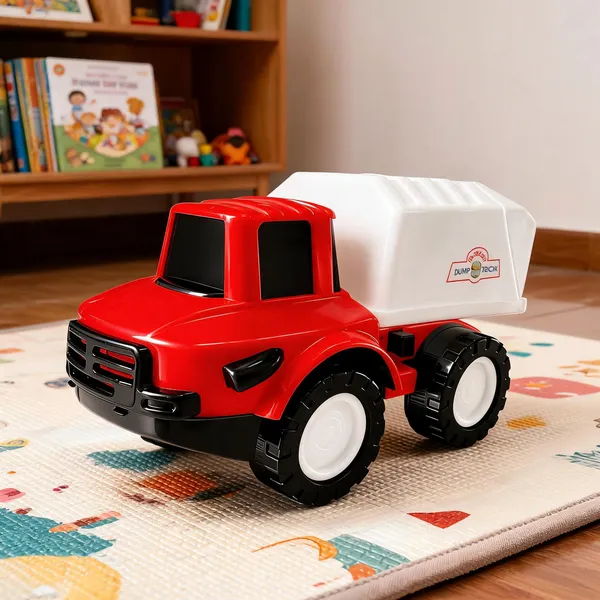 Red_And_White_Virgin_Plastic_Friction_Powered_Dump_Truck_Toy_For_Kids