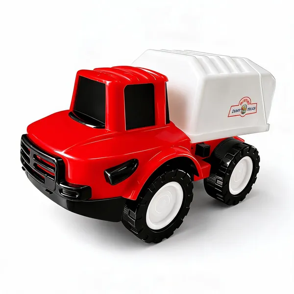 Red_And_White_Virgin_Plastic_Friction_Powered_Dump_Truck_Toy_For_Kids