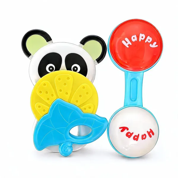 Multicolor_Baby-Safe_Plastic_Baby_Rattle_And_Teether_Set_For_Kids