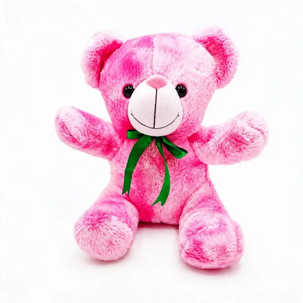 Pink_And_White_Plush_Fabric_Teddy_Bear_For_Kids