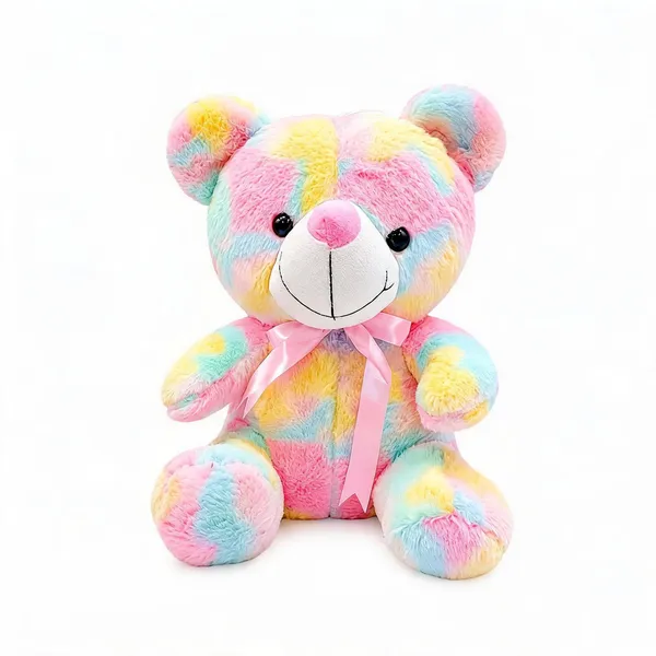 Multicolor_Plush_Fabric_Teddy_Bear_For_Kids