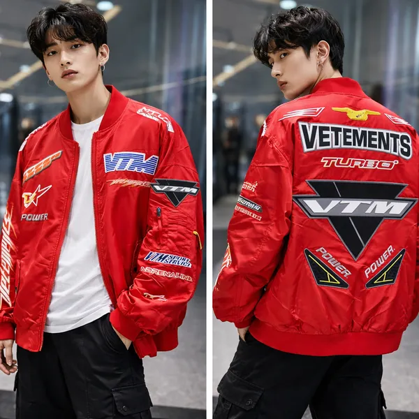 Red_Graphic_Print_Bomber_Jacket_For_Men
