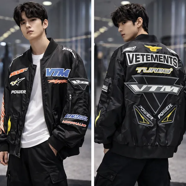 Black_Graphic_Print_Racing_Style_Bomber_Jacket_For_Men