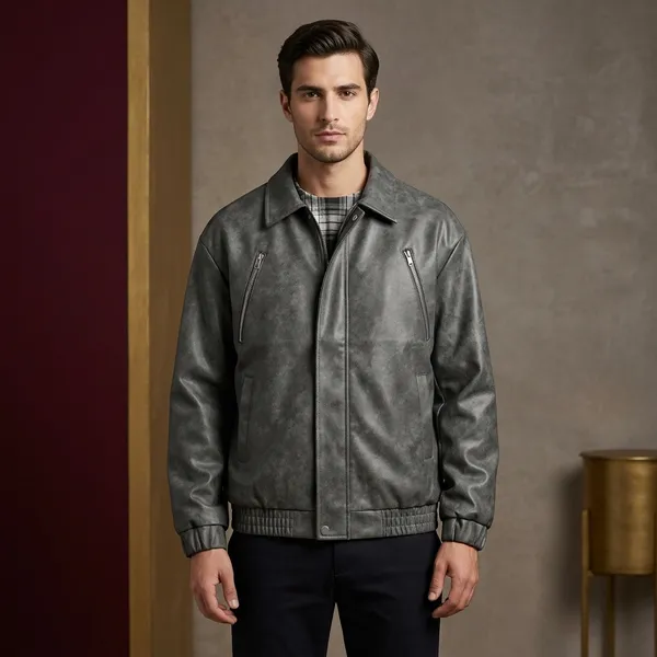 Grey_Cactus_Leather_Bomber_Jacket_For_Men