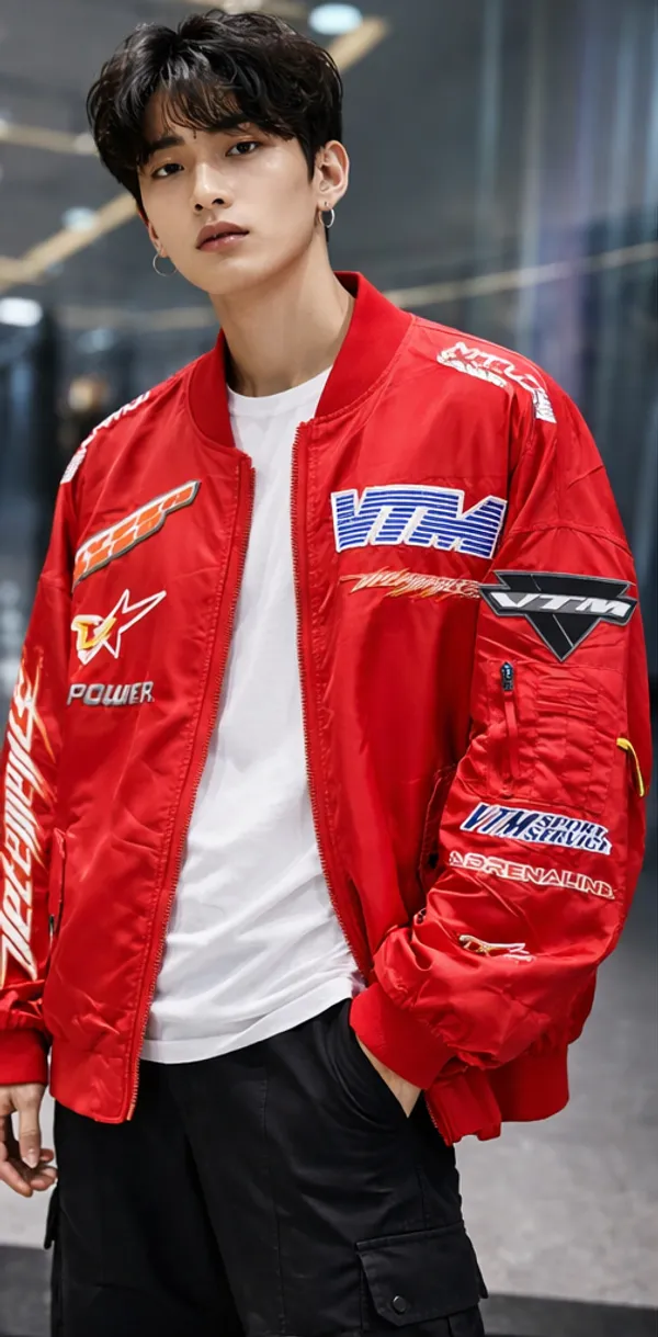 Red_Graphic_Print_Bomber_Jacket_For_Men