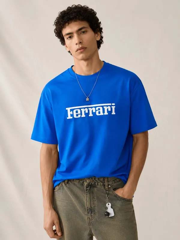 Blue_French_Terry_Cotton_Ferrari_Print_Round_Neck_T-Shirt_For_Men