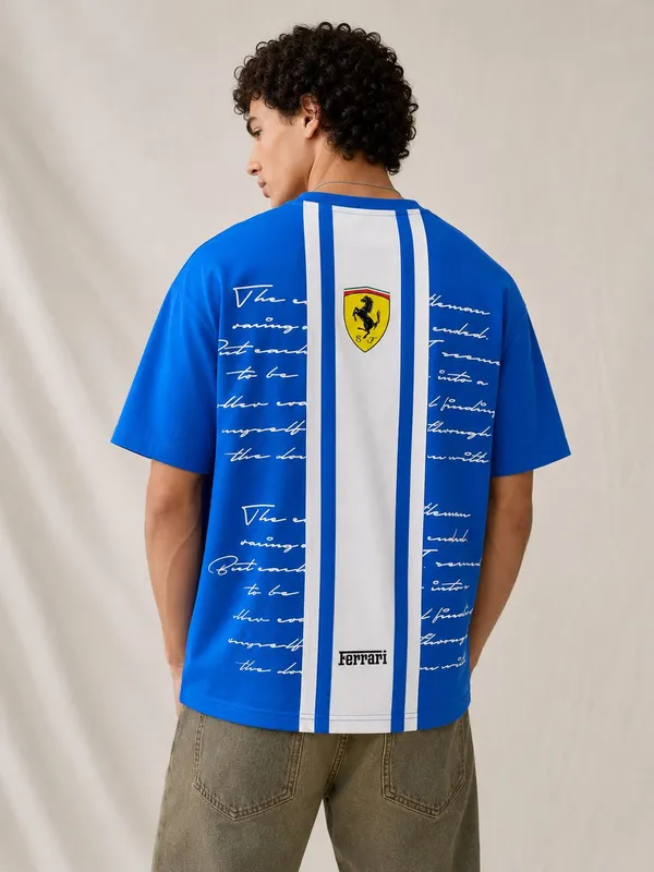 Blue_French_Terry_Cotton_Ferrari_Print_Round_Neck_T-Shirt_For_Men