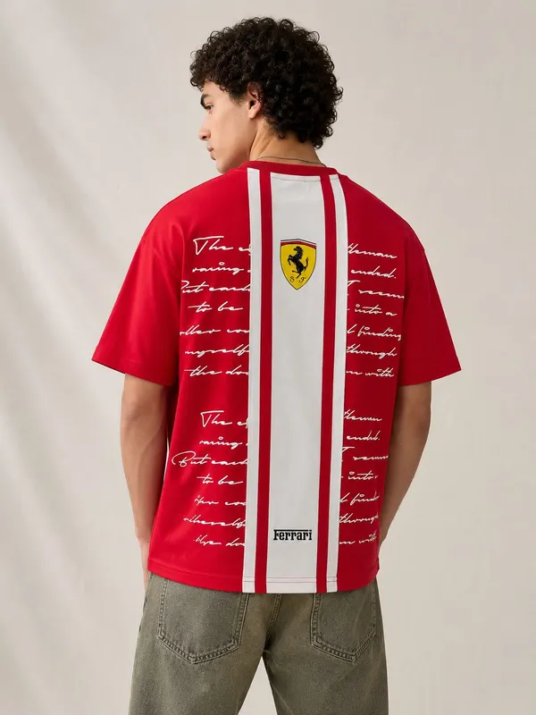 Red_French_Terry_Cotton_Ferrari_Logo_Graphic_T-Shirt_For_Men
