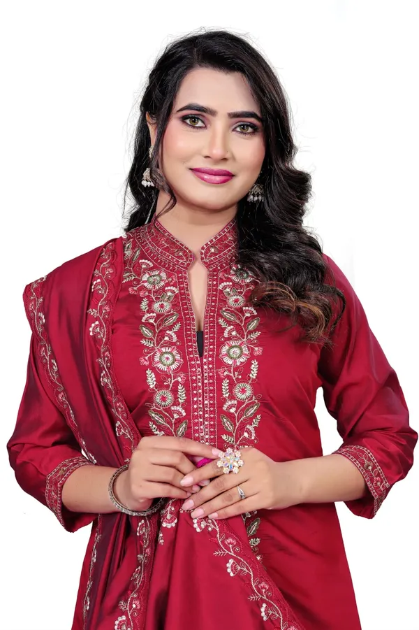 Maroon_Georgette_Embroidered_Sharara_Suit_With_Dupatta_For_Women