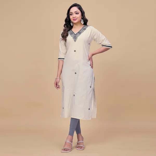 Beige_Georgette_Embroidered_Straight_Kurta_For_Women