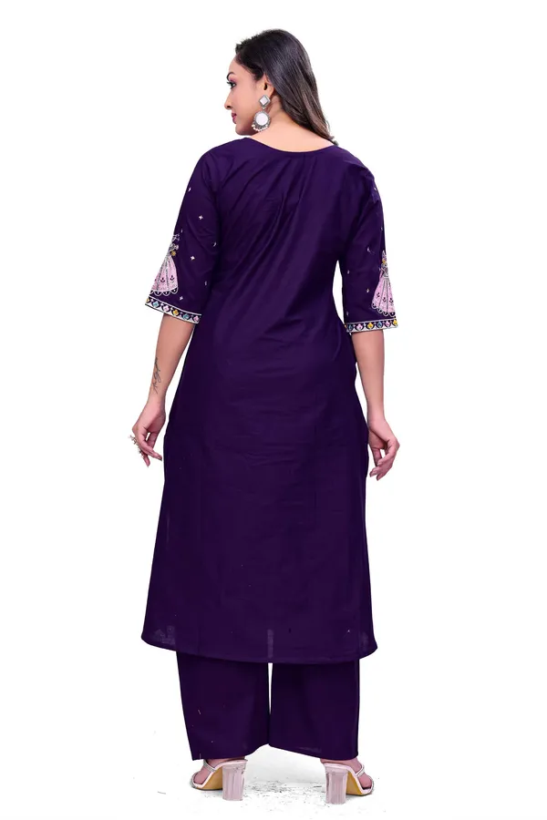 Purple_Georgette_Embroidered_Straight_Kurta_Pant_Set_For_Women
