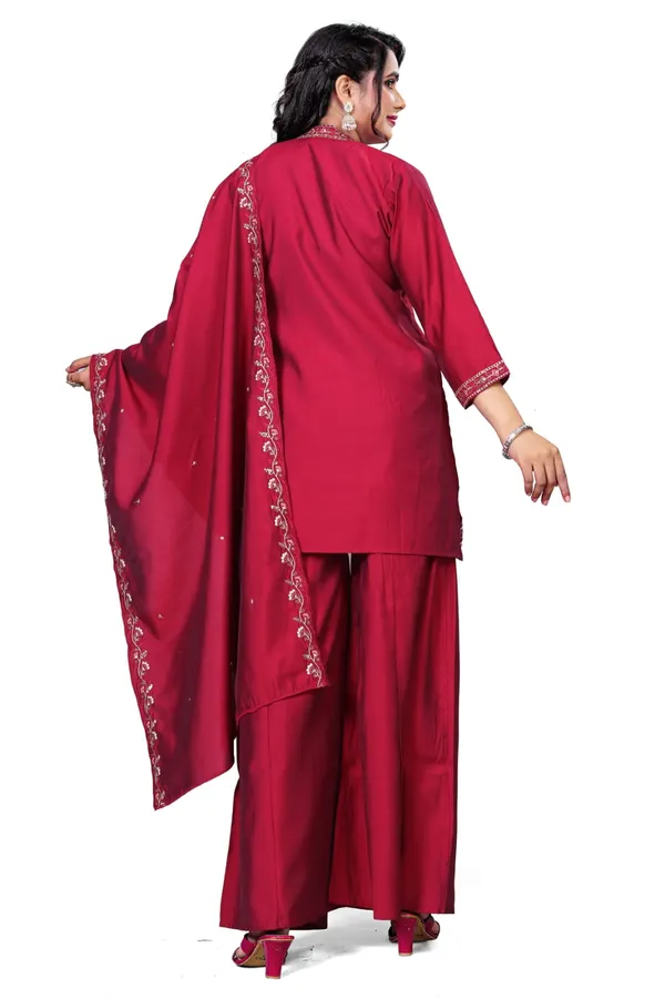 Maroon_Georgette_Embroidered_Sharara_Suit_With_Dupatta_For_Women
