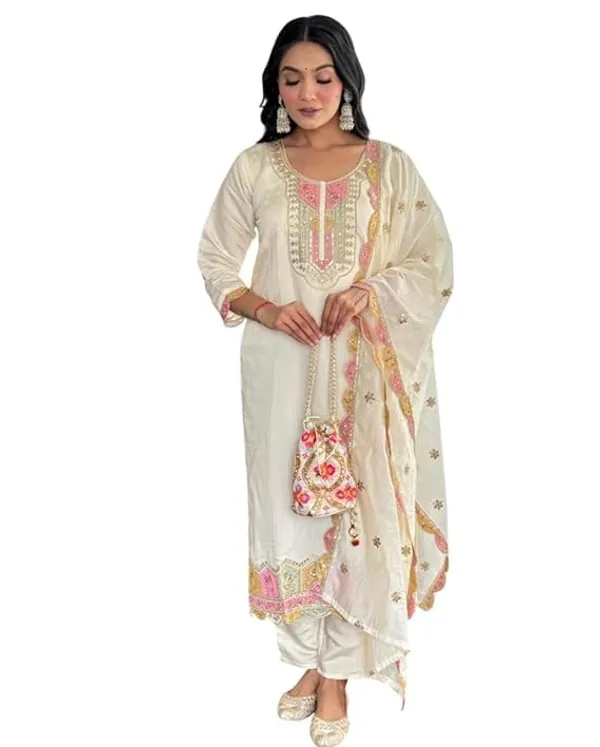 Off_White_Georgette_Embroidered_Straight_Kurta_Palazzo_Set_With_Dupatta_For_Women