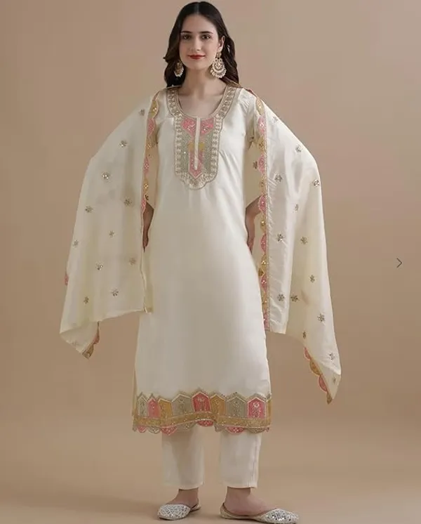 Off_White_Georgette_Embroidered_Straight_Kurta_Palazzo_Set_With_Dupatta_For_Women