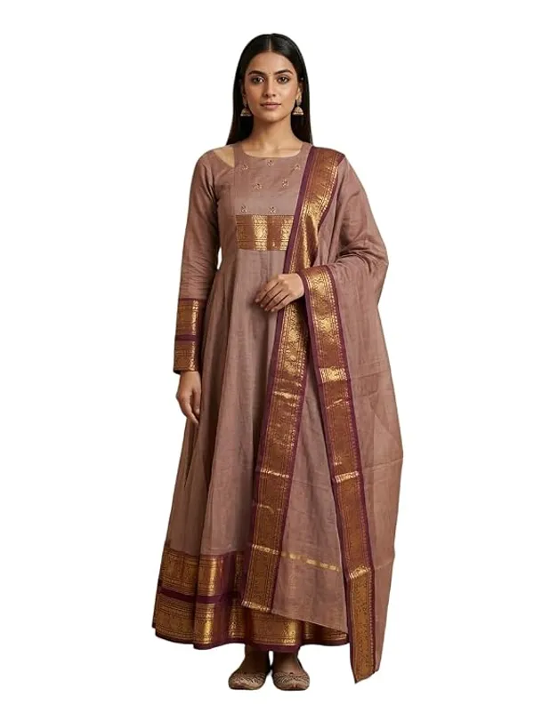 Mauve_Georgette_Embroidered_Anarkali_Gown_With_Dupatta_For_Women