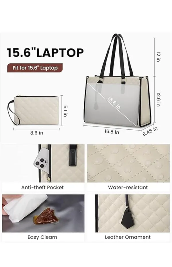 Veloure_Beige_Pu_Quilted_Insulated_Tote_Bag_For_Women