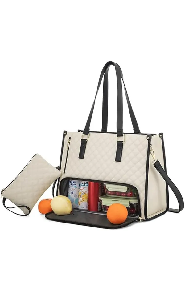 Veloure_Beige_Pu_Quilted_Insulated_Tote_Bag_For_Women