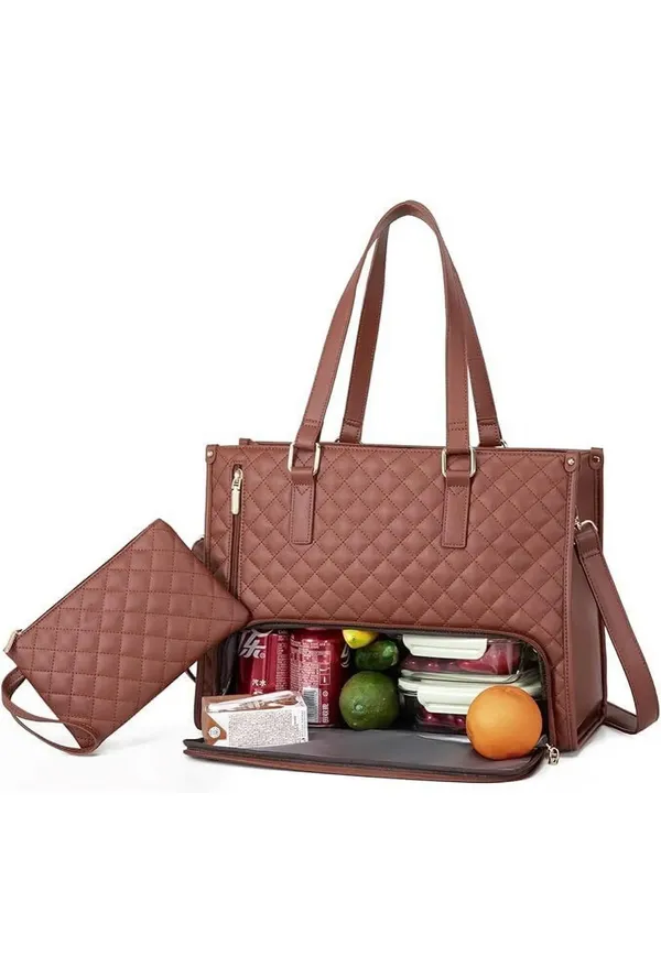 Veloure_Brown_Pu_Quilted_Insulated_Tote_Bag_For_Women
