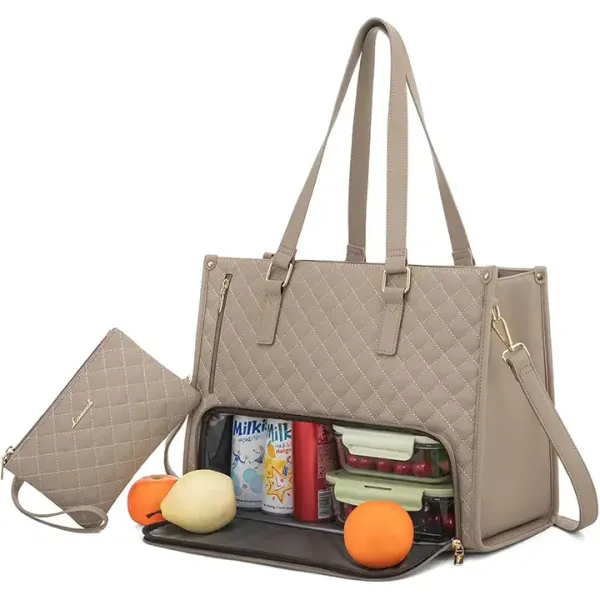 Veloure_Khaki_Pu_Quilted_Insulated_Tote_Bag_For_Women