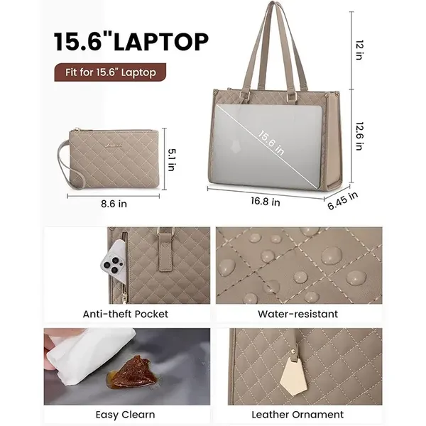 Veloure_Khaki_Pu_Quilted_Insulated_Tote_Bag_For_Women