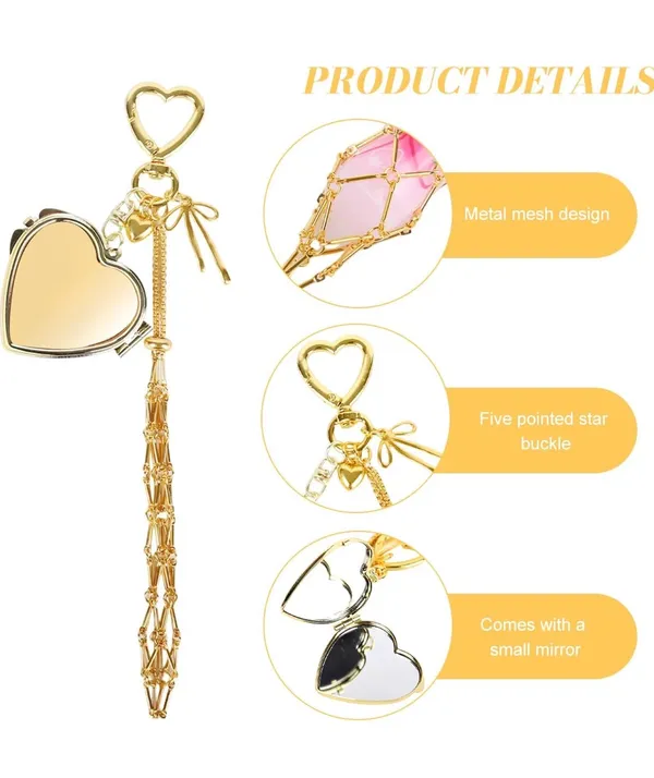 Veloure_Golden_Alloy_Heart_Mirror_Lipstick_Holder_Charm_For_Women