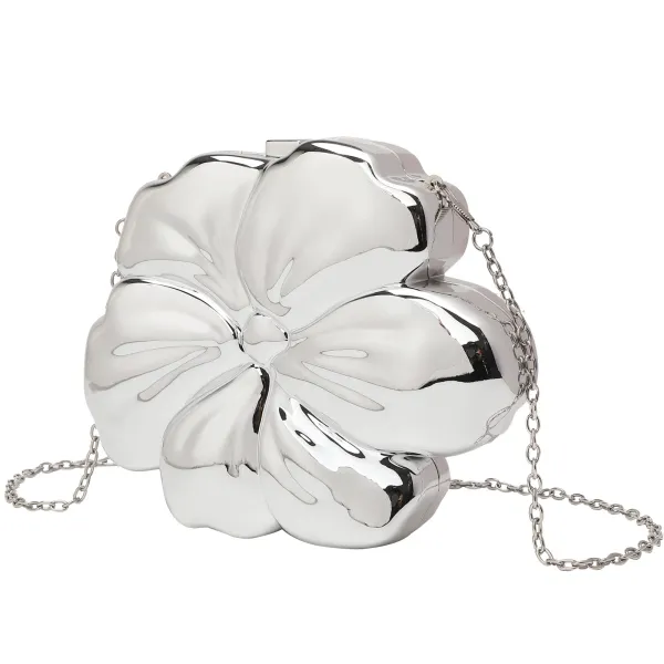 Veloure_Hibiscus_Chrome_Clutch_-_Luxury_Metallic_Flower_Evening_Bag