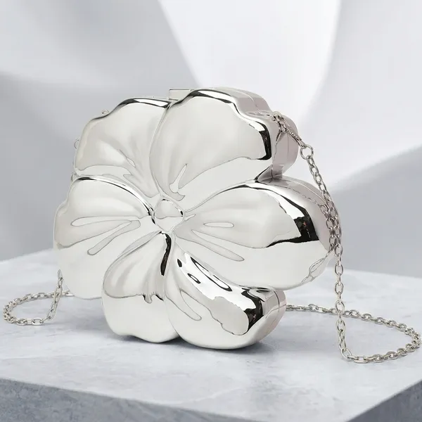 Veloure_Hibiscus_Chrome_Clutch_-_Luxury_Metallic_Flower_Evening_Bag