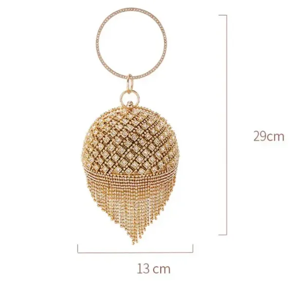 Veloure_Jharokha_Crystal_Waterfall_Sphere_Clutch_|_Luxury_Potli_Bag