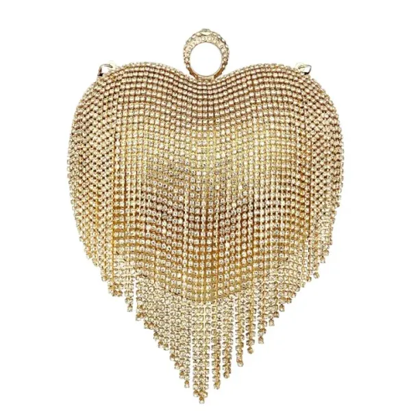 Veloure_Rimjhim_Crystal_Waterfall_Heart_Clutch_|_Luxury_Fringe_Evening_B
