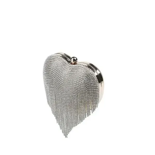 Veloure_Rimjhim_Crystal_Waterfall_Heart_Clutch_|_Luxury_Fringe_Evening_B