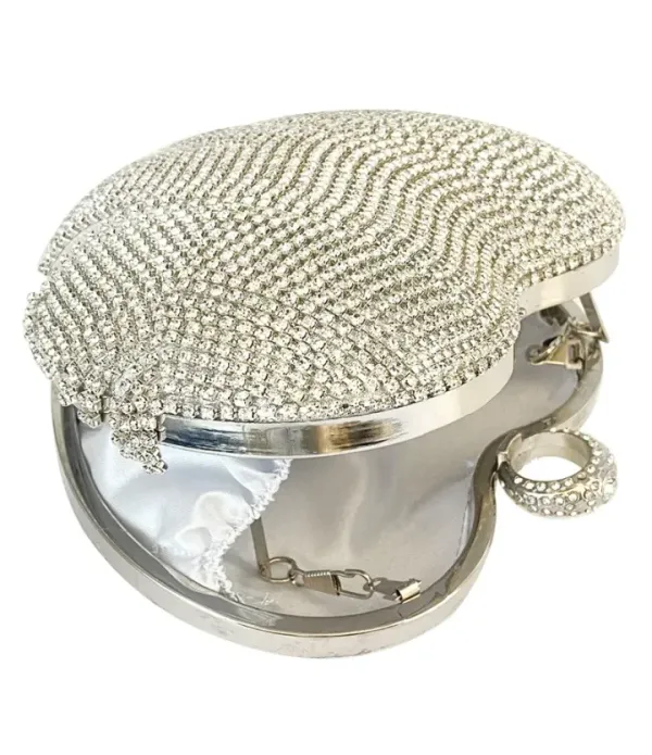 Veloure_Rimjhim_Crystal_Waterfall_Heart_Clutch_|_Luxury_Fringe_Evening_B