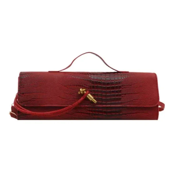Veloure_Verona_Croc_Clutch_|_Luxury_Structured_East-West_Baguette