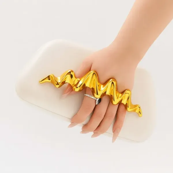 Veloure_Zephyr_Luxury_Statement_Clutch_-_Beige_Bag_With_Gold_Wave_Handle