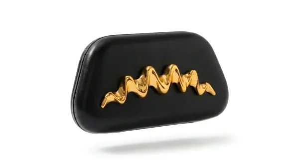 Veloure_Zephyr_Luxury_Statement_Clutch_-_Black_Bag_With_Gold_Wave_Handle