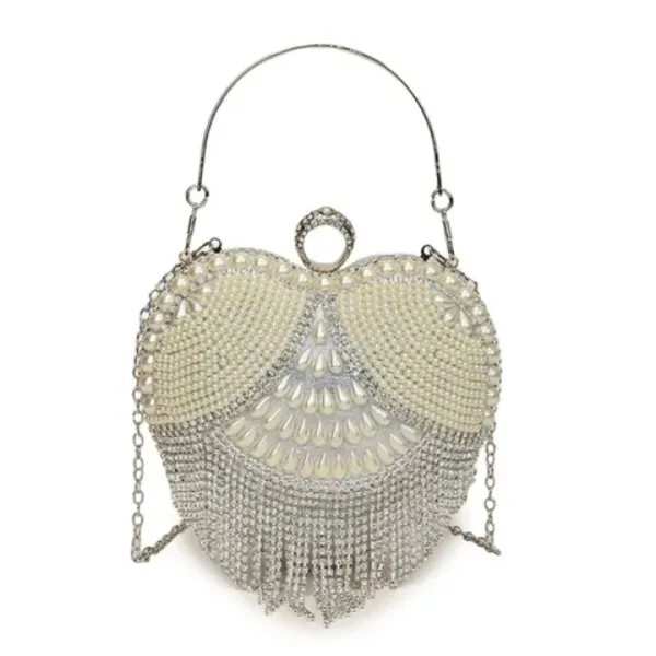 Veloure_Seo_Title:_Aura_Pearl_And_Crystal_Fringe_Evening_Clutch_Bag