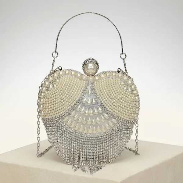 Veloure_Seo_Title:_Aura_Pearl_And_Crystal_Fringe_Evening_Clutch_Bag