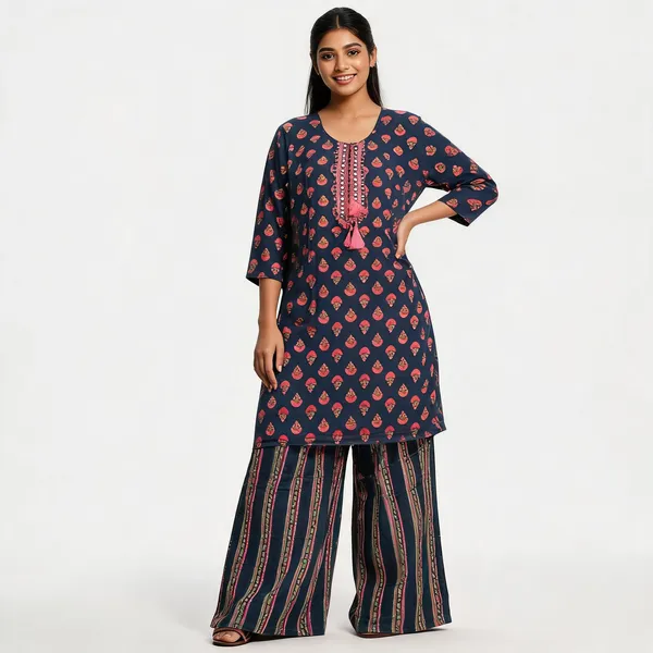 Navy_Blue_Cotton_Printed_Kurta_With_Palazzo_Set_For_Women