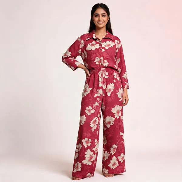 Pink_Cotton_Floral_Print_Relaxed_Co_Ord_Set_For_Women