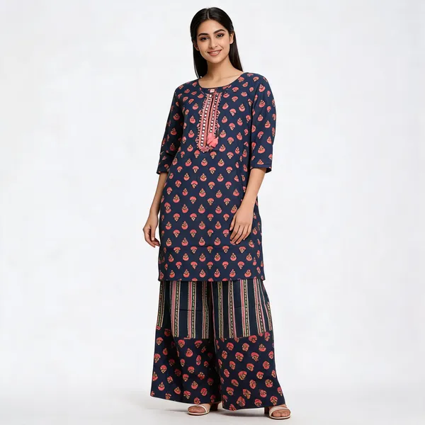 Navy_Blue_Cotton_Printed_Kurta_With_Palazzo_Set_For_Women