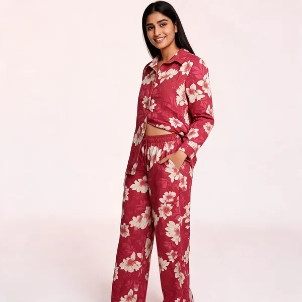 Red_Cotton_Floral_Print_Co_Ord_Set_For_Women