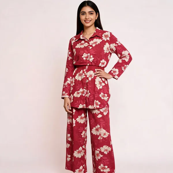 Red_Cotton_Floral_Print_Co_Ord_Set_For_Women