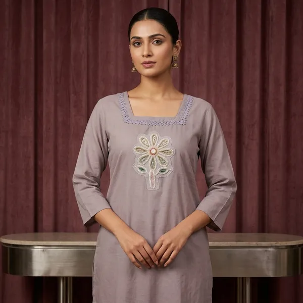 Grey_Glaze_Cotton_Floral_Embroidered_Square_Neck_Kurta_For_Women