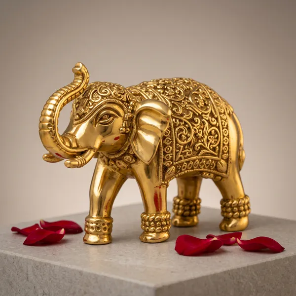 Antique_Brass_Royal_Carved_Elephant_Figurine