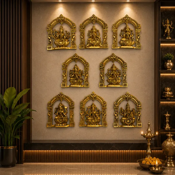 Ashta_Lakshmi_Brass_Wall_Panel_Set_of_8_–_Traditional_Temple_Arch_Design_(9_inches)