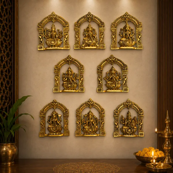 Ashta_Lakshmi_Brass_Wall_Panel_Set_of_8_–_Traditional_Temple_Arch_Design_(9_inches)