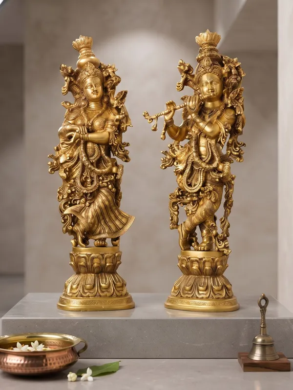 Divine_Radha_Krishna_Flute_Playing_Idol_Set_–_Golden_Finish_(29)