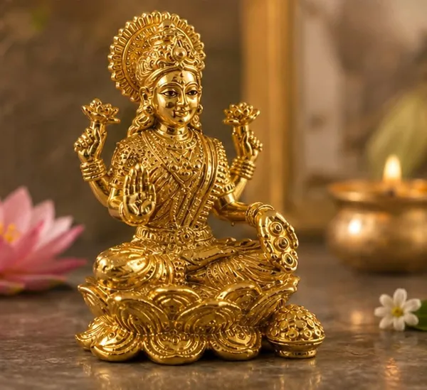 Gold_Brass_Goddess_Lakshmi_Idol_Seated_On_Lotus_Finish